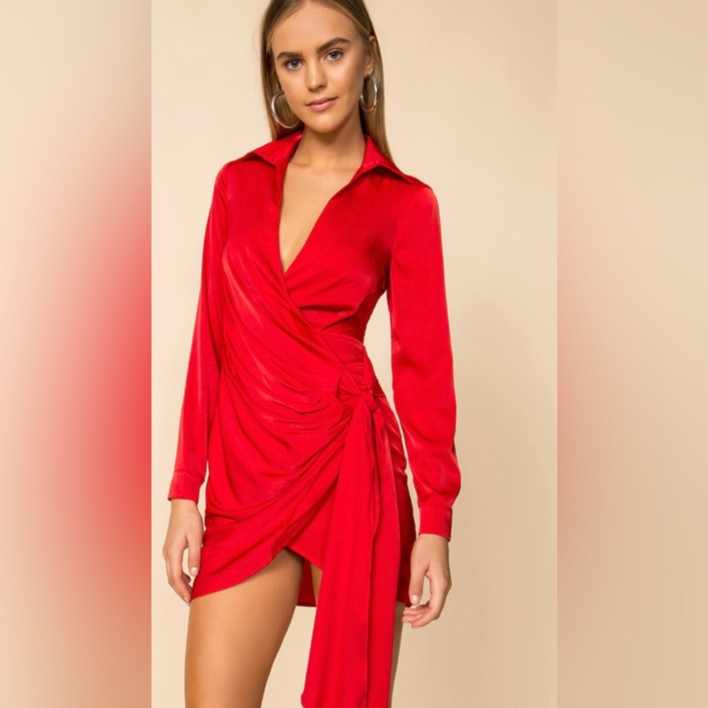 Superdown Sophie Draped Mini Dress